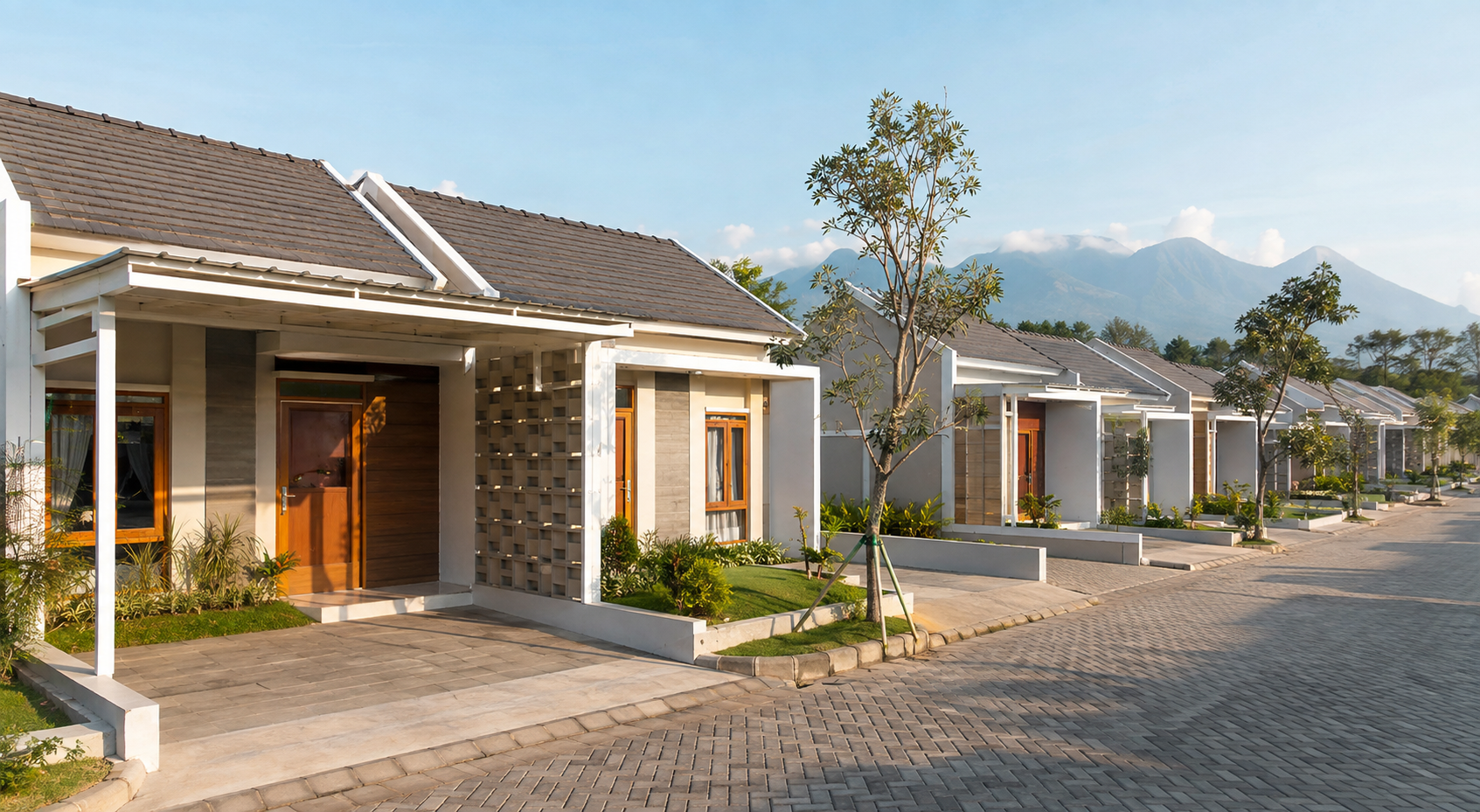 Visual konsep kawasan rumah modern terjangkau di Mojokerto