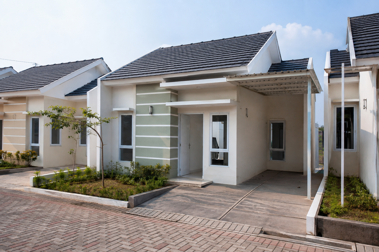 Visual konsep rumah subsidi satu lantai
